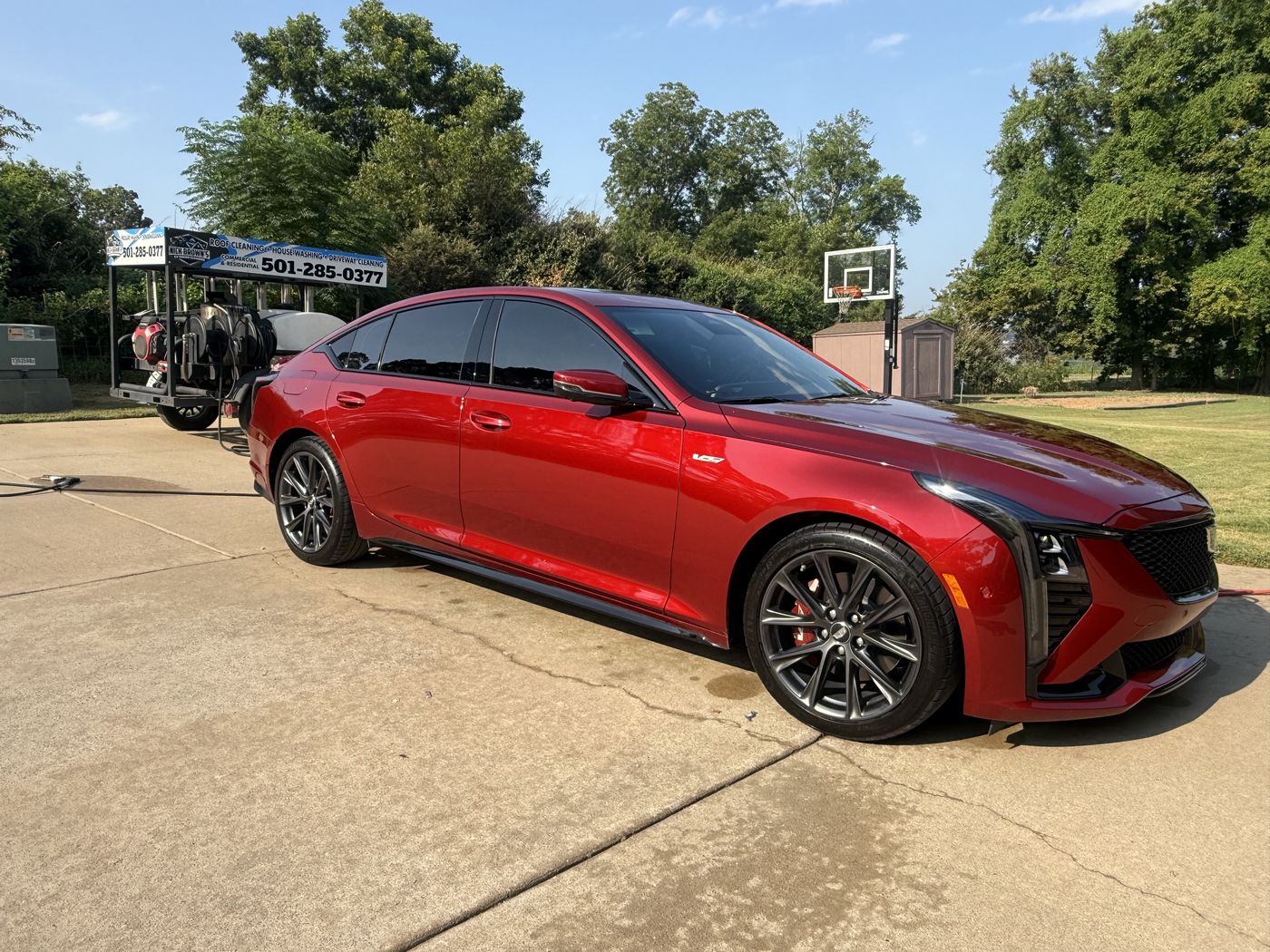 Freshly detailed Cadillac CT5-V sedan